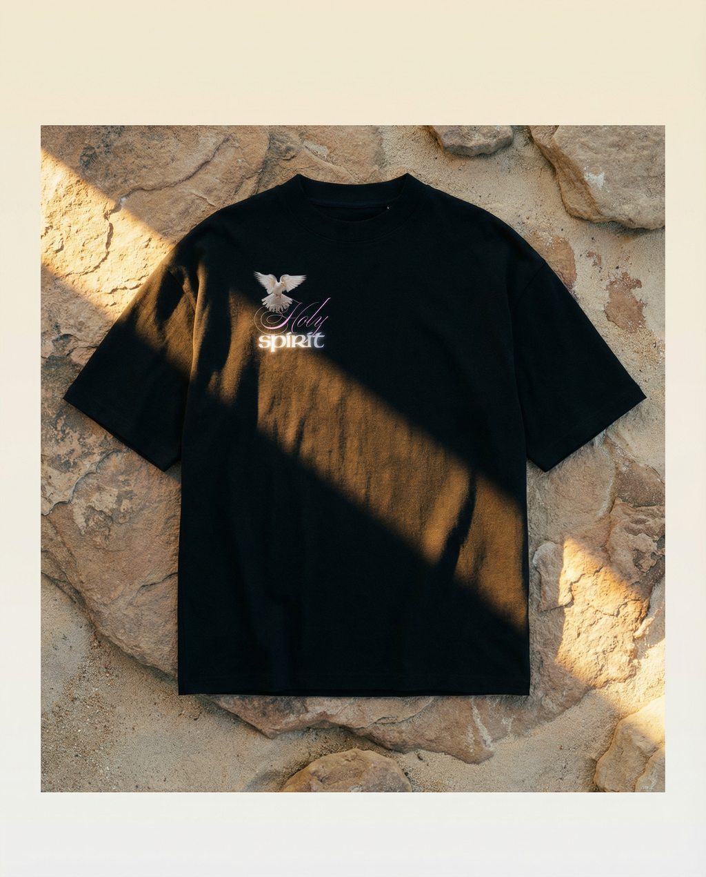 Minimalist Holy Spirit Christian T-Shirt | Organic Cotton Faith Apparel