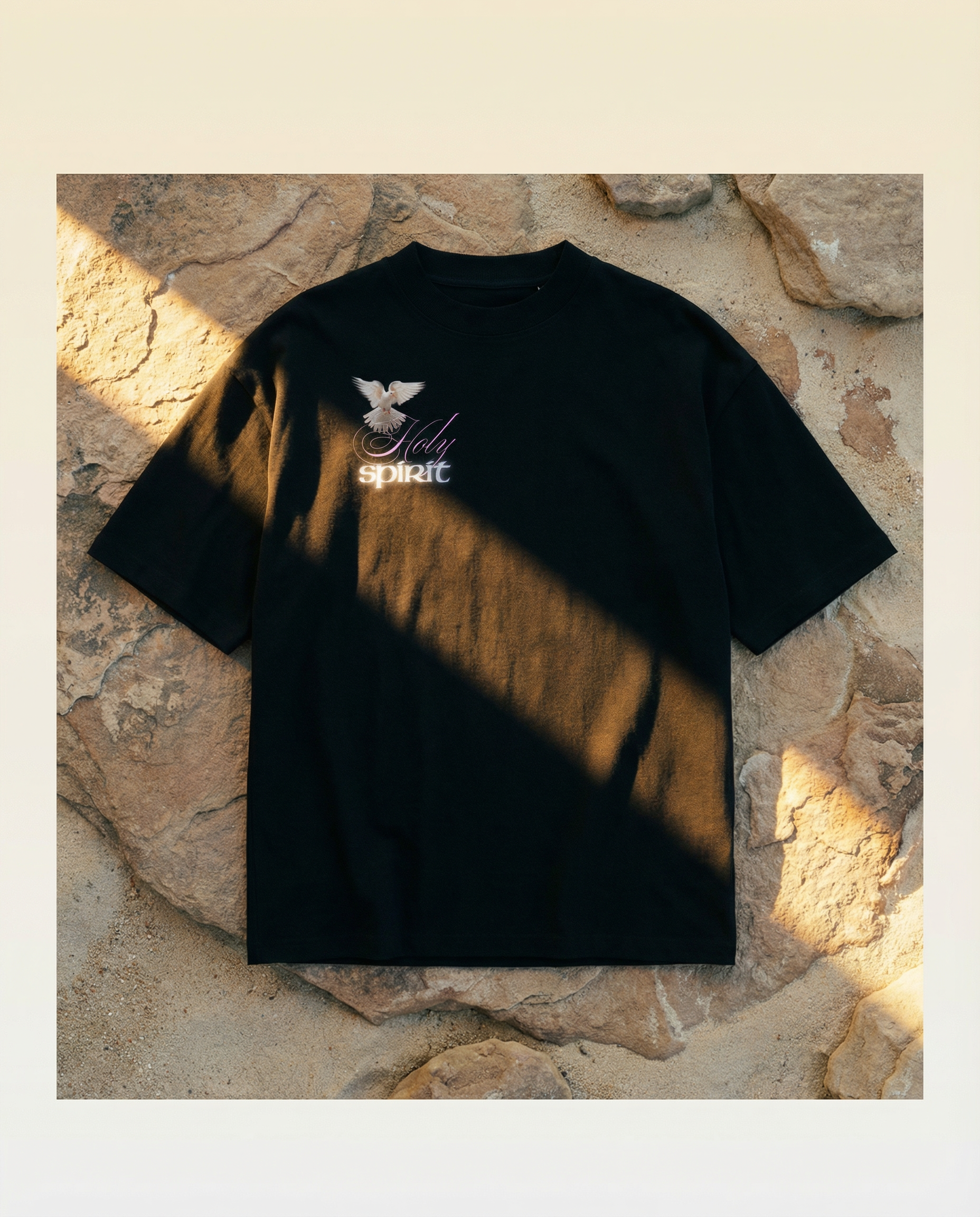 Minimalist Holy Spirit Christian T-Shirt | Organic Cotton Faith Apparel