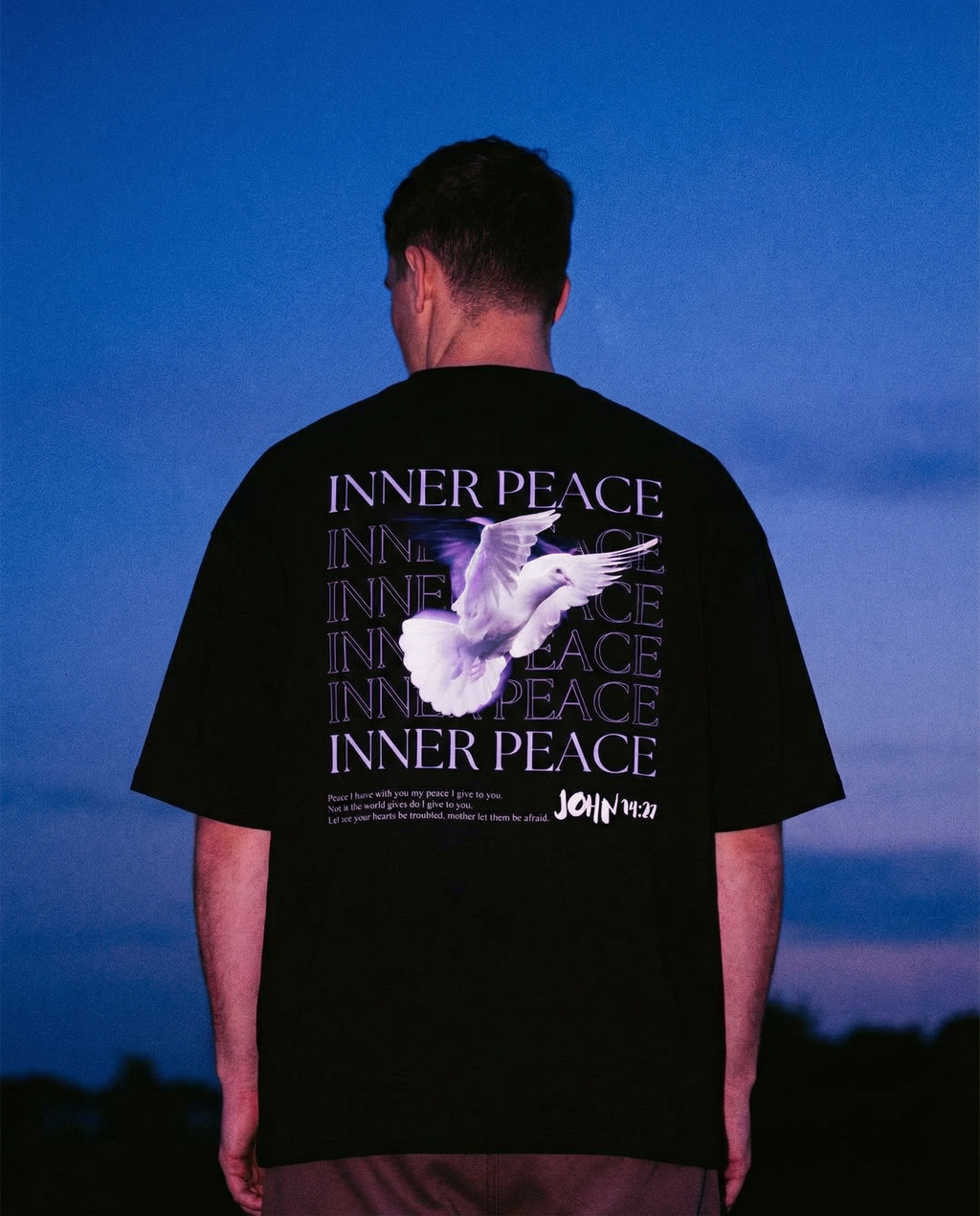 Inner Peace T-Shirt | John 14:27 Bible Verse, Organic Cotton T-shirt