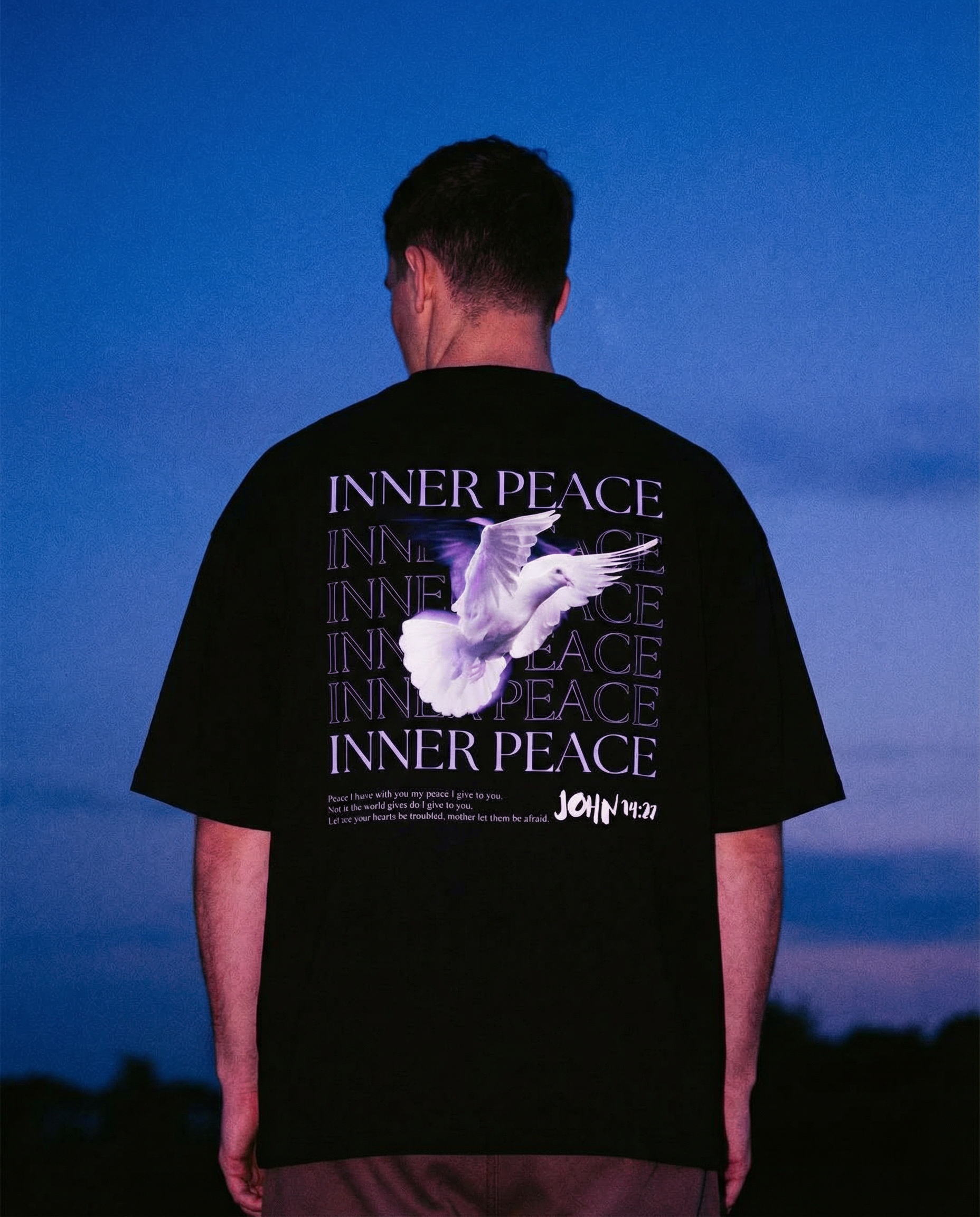 Inner Peace T-Shirt | John 14:27 Bible Verse, Organic Cotton T-shirt