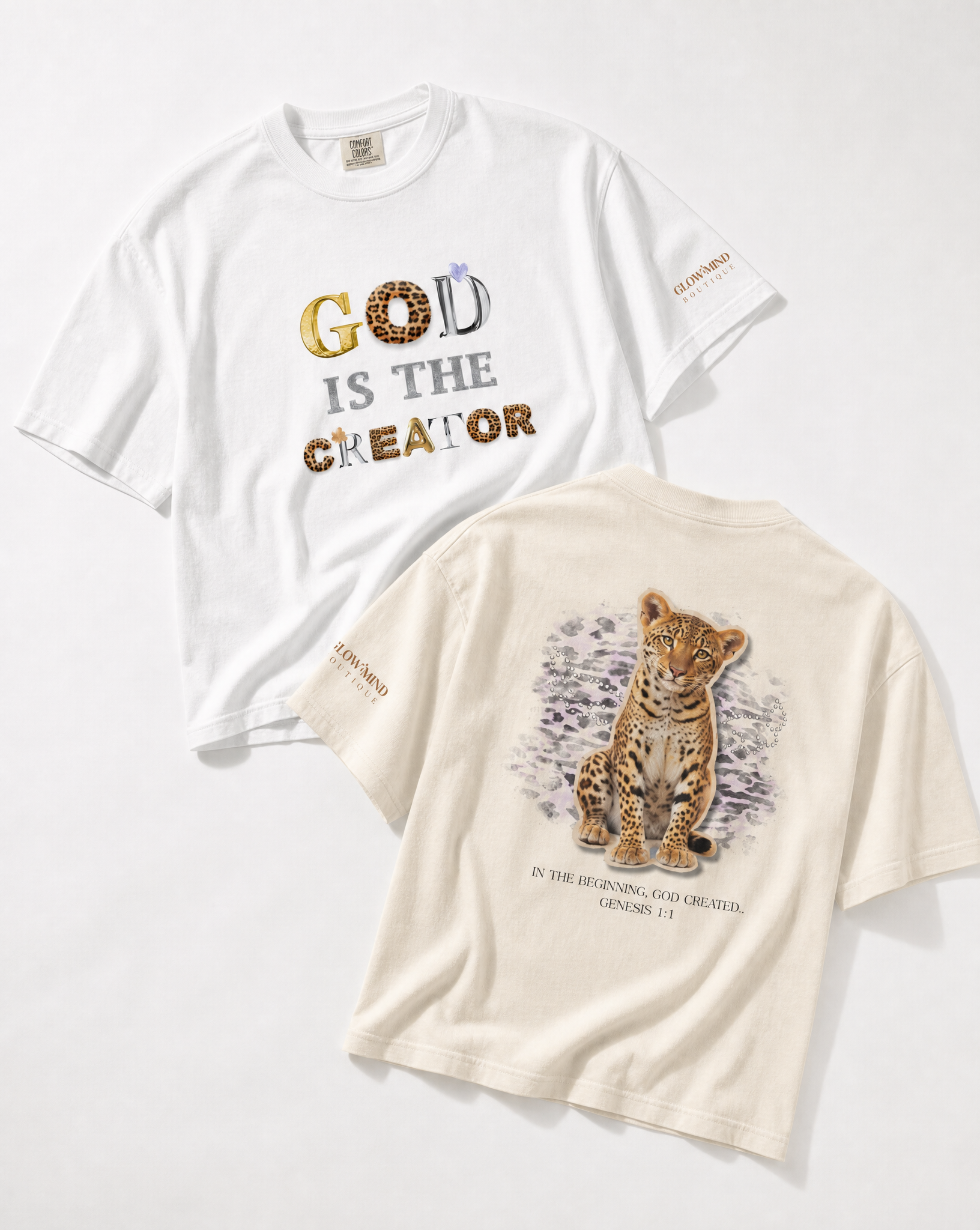 God is a Creator | Leopard | Boxy Tee Women