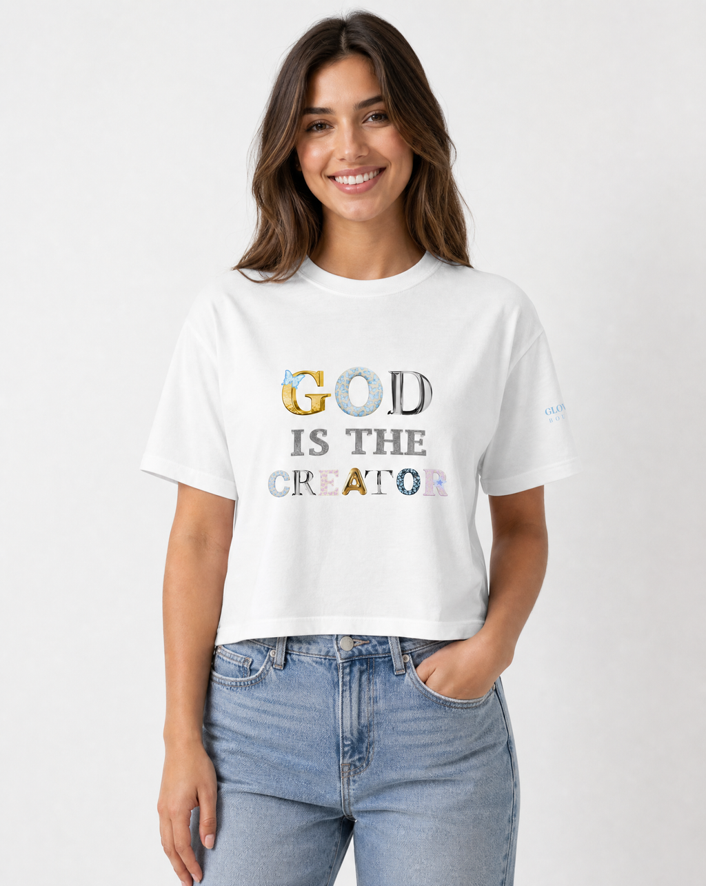 God is a Creator | Butterfly | Boxy Tee Women