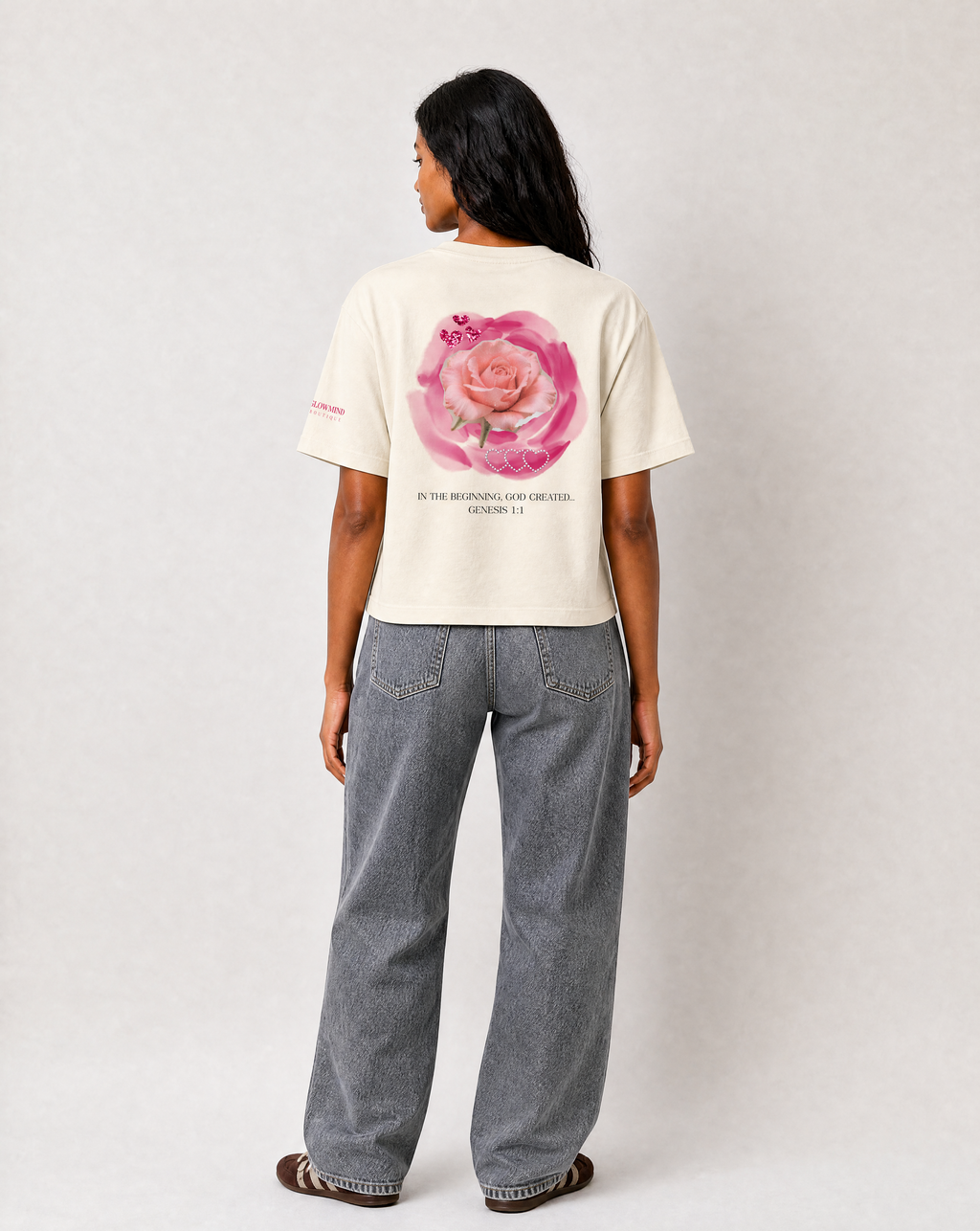 God is a Creator | Rose | Boxy Tee Women