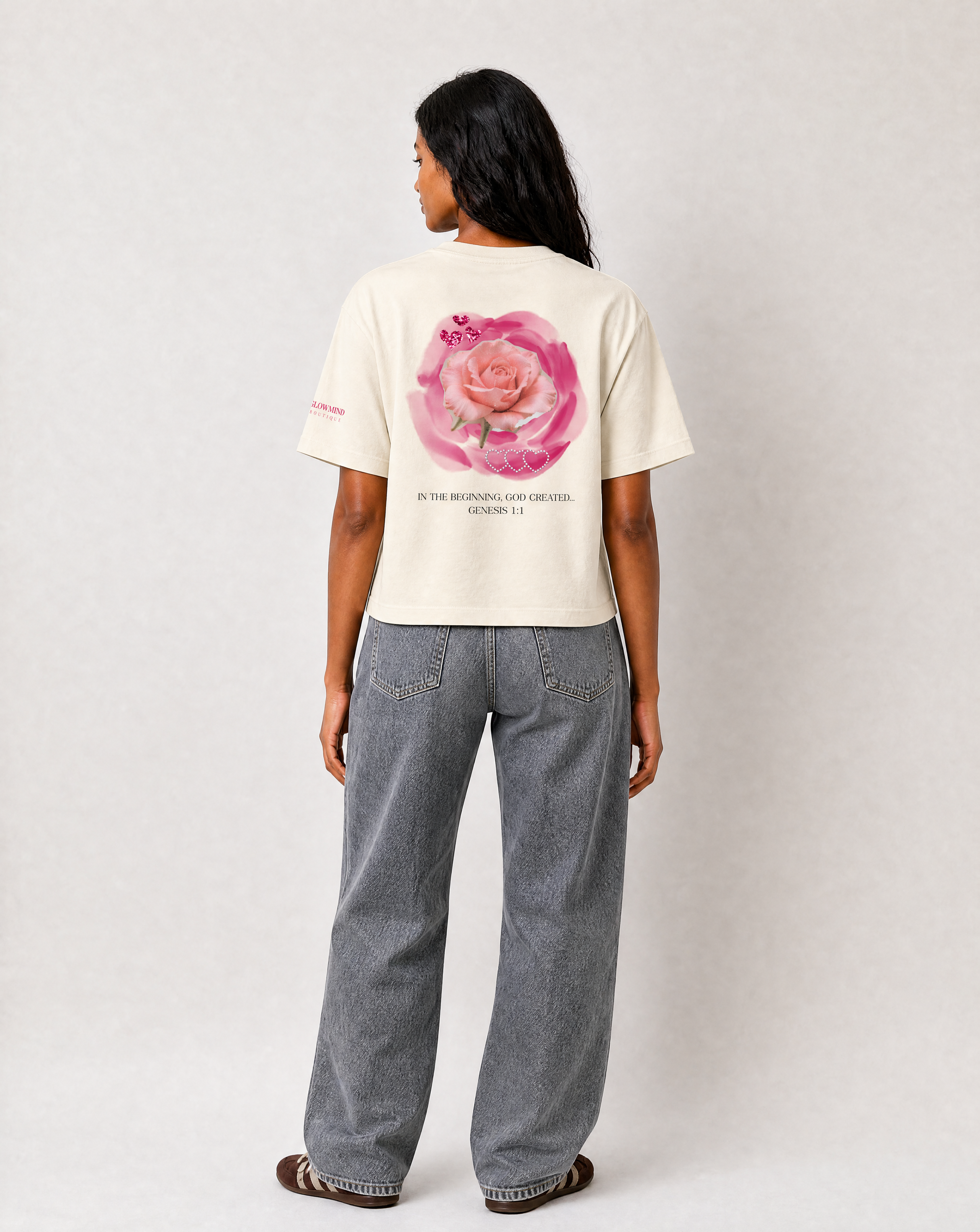 God is a Creator | Rose | Boxy Tee Women
