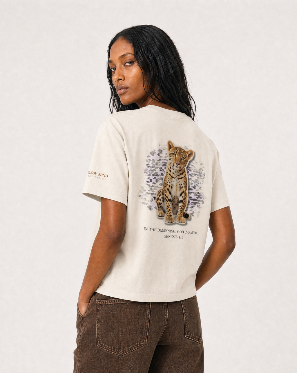 God is a Creator | Leopard | Boxy Tee Women