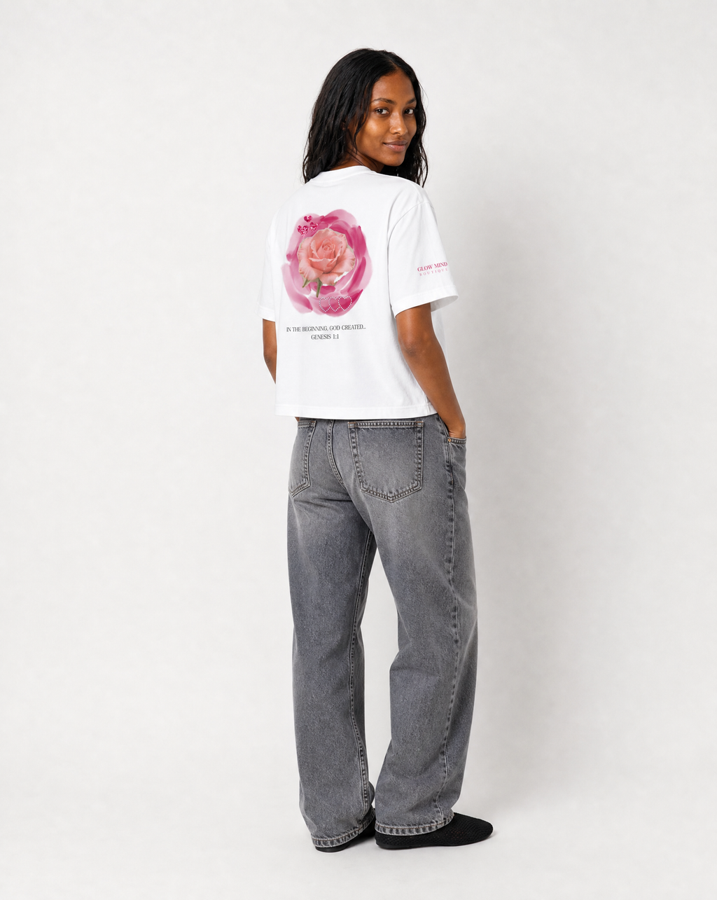 God is a Creator | Rose | Boxy Tee Women
