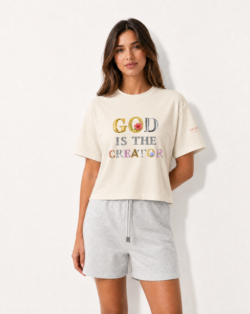 God is the Creator | Hibiscus | Boxy Tee Women