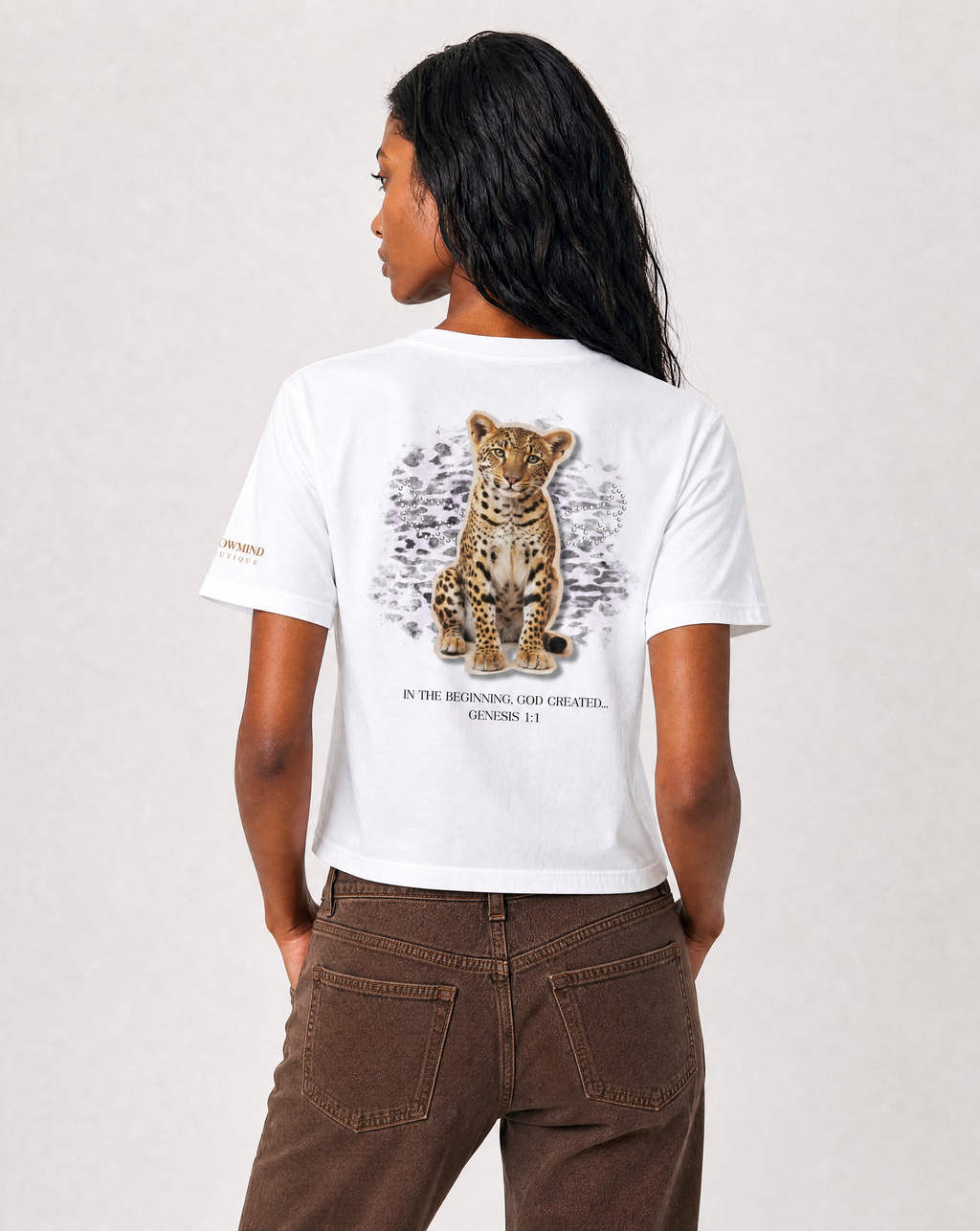 God is a Creator | Leopard | Boxy Tee Women