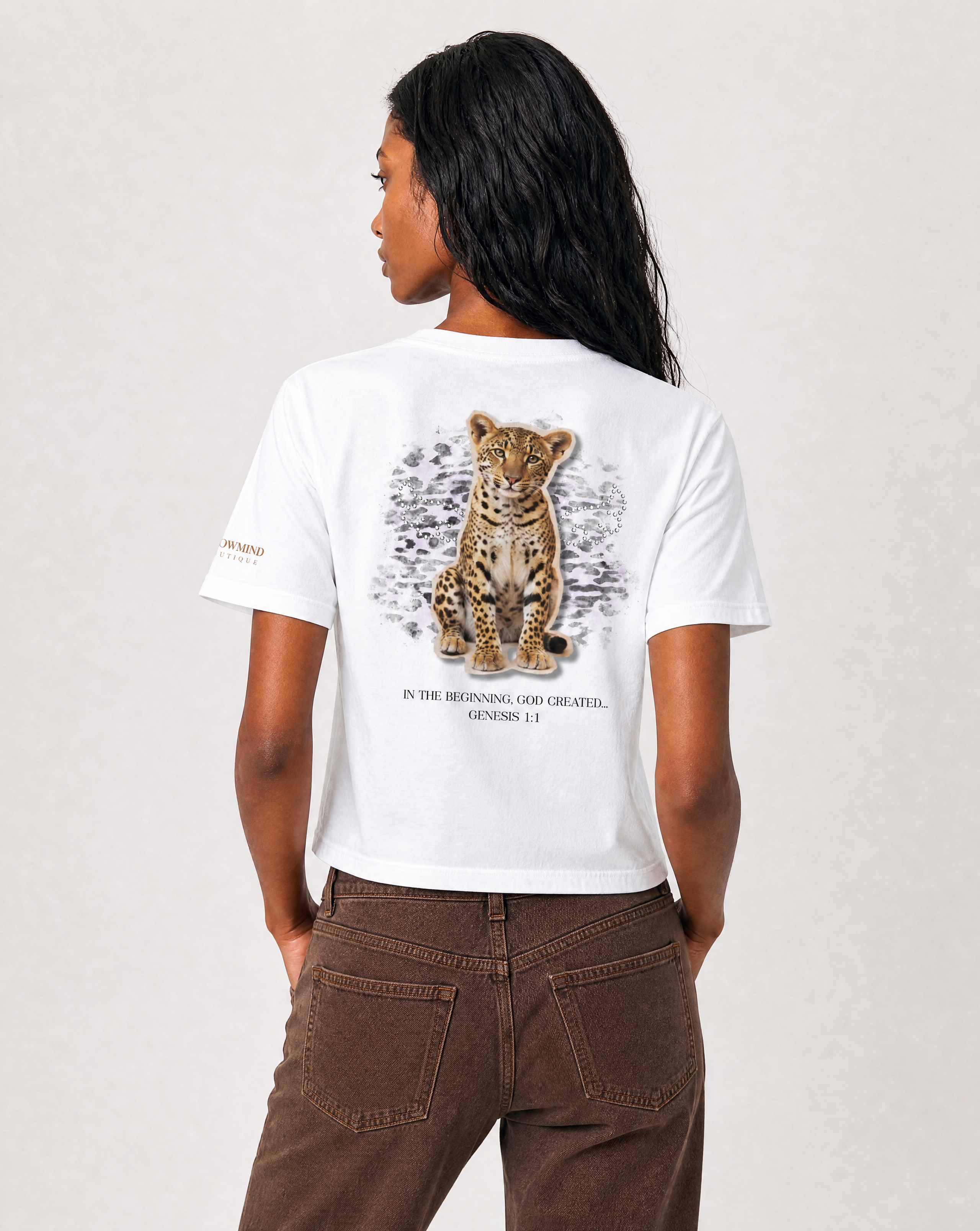 God is a Creator | Leopard | Boxy Tee Women