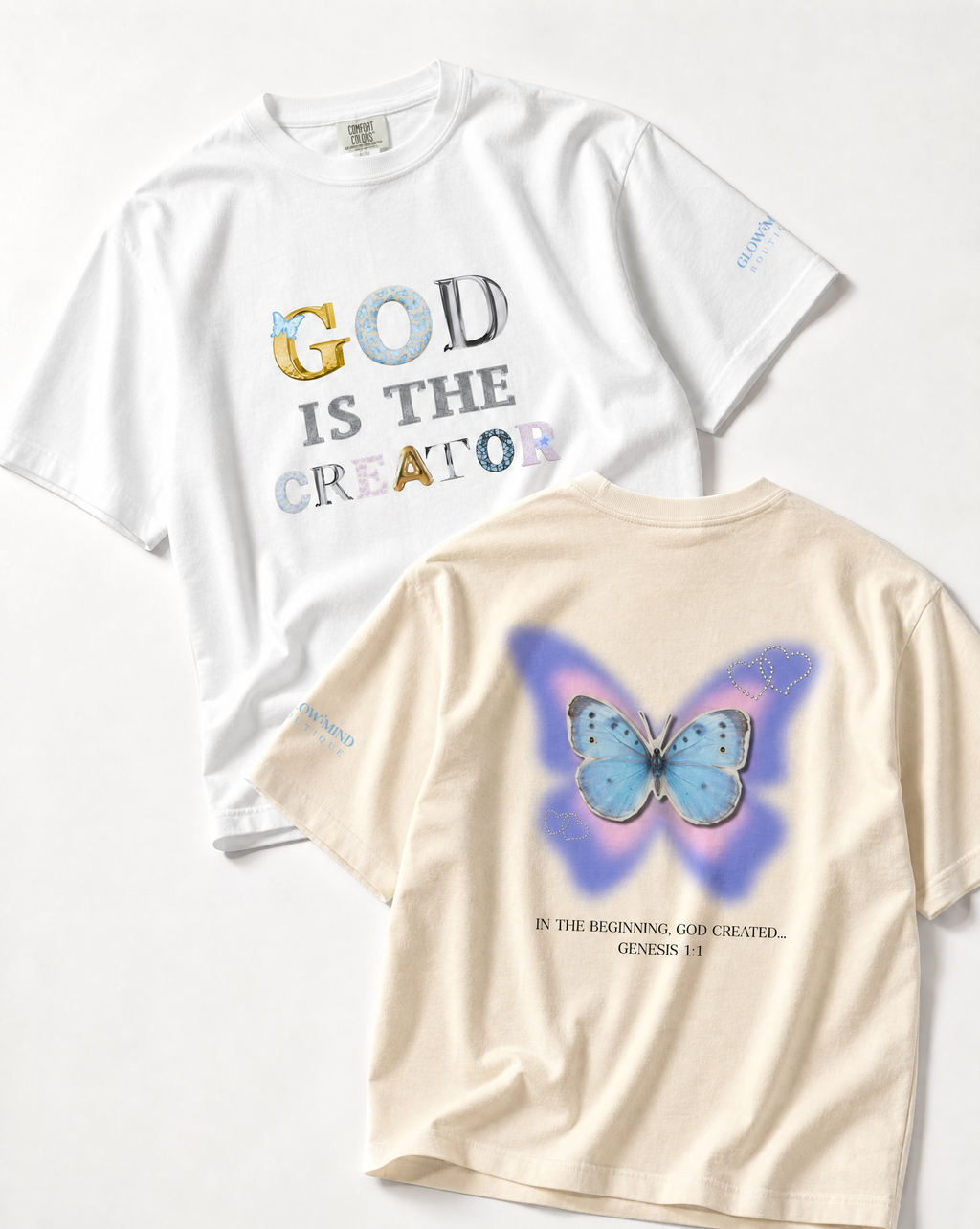 God is a Creator | Butterfly | Boxy Tee Women