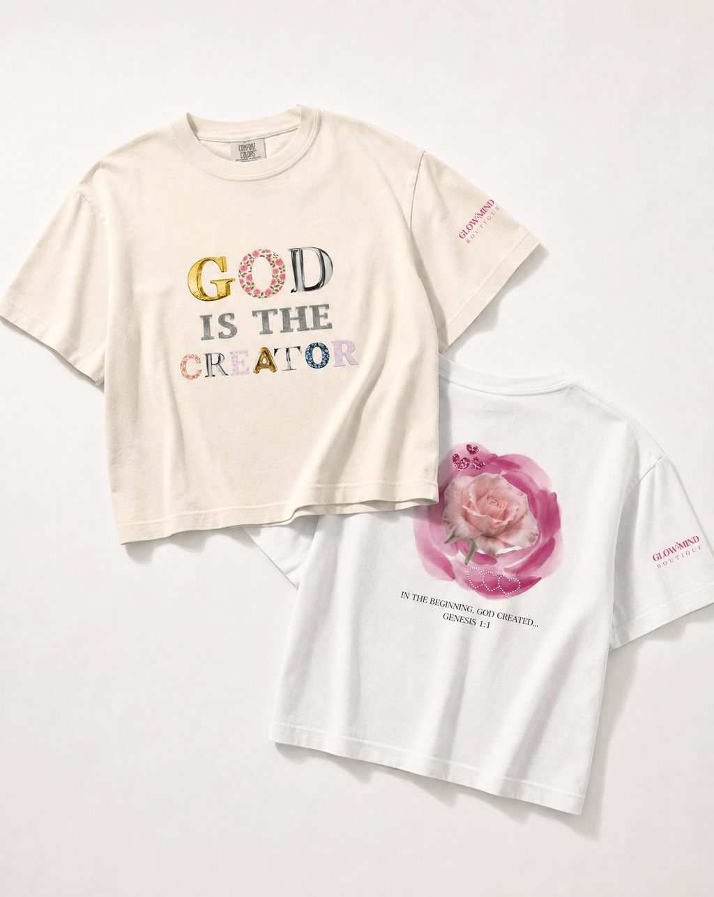 God is a Creator | Rose | Boxy Tee Women